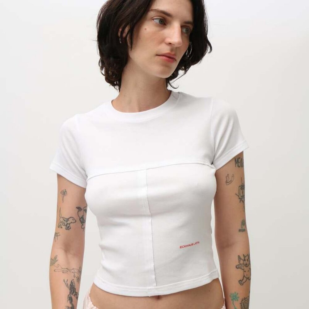 Eckhaus Latta Baby Tee - White